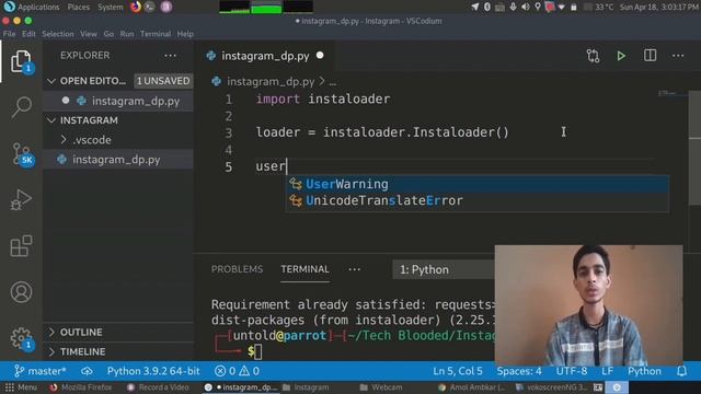 Download Instagram Profile Pic Of Any User Using 4 Lines Of Python Code | Python Micro Project смотреть онлайн