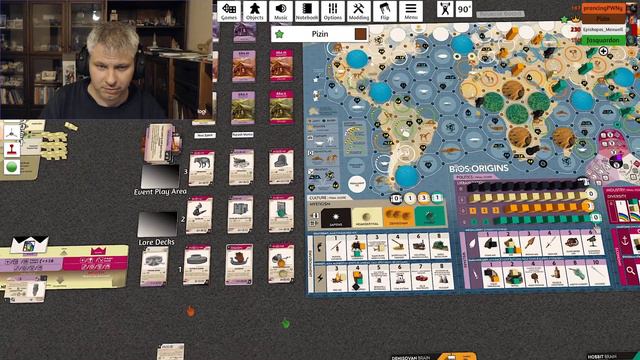 BIOS:Origins (2e) gameplay, Epoch I-III (4 players), TTS смотреть онлайн