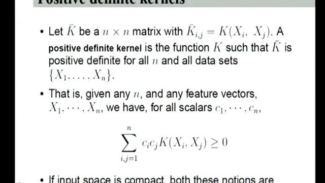 Mod-09 Lec-33 Kernel Functions for nonlinear SVMs; Mercer and positive definite Kernels смотреть онлайн