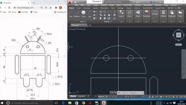 AUTOCAD BASIC 2D DRAWING CLASS - 5 ll autocad Android logo смотреть онлайн