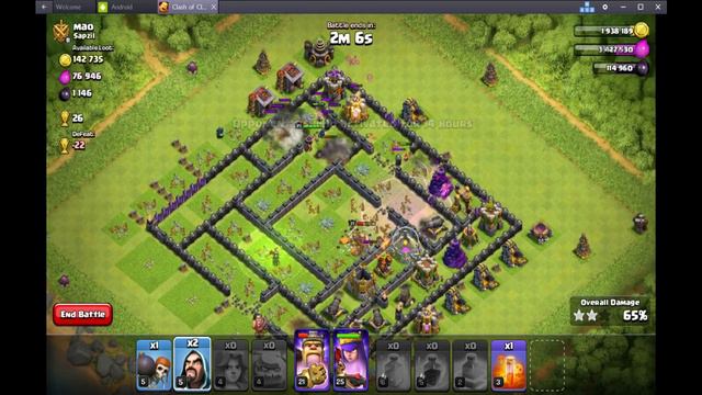 Атака валькириями 4 уровня | Снос 9 th на 3 звезды | Часть первая | Clash of Clans смотреть онлайн