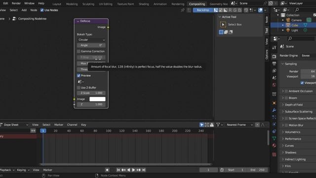 Blender. Defocus Node. смотреть онлайн