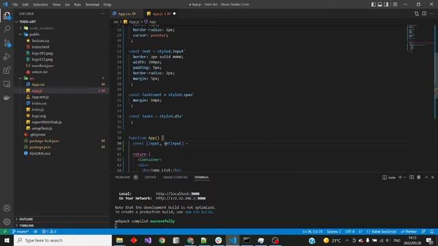 React JS Tutorial || Todo List App From Scratch with React Hooks & Styled components || 2022 смотреть онлайн