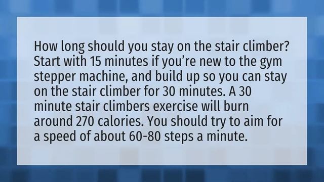 How long should you use a stepper machine? смотреть онлайн