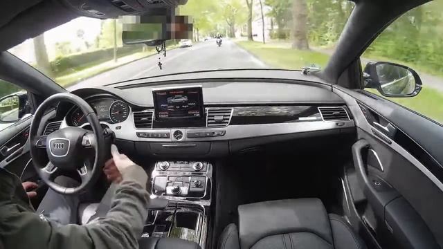 Audi A8 (D4): pre sense plus, braking guard system at work, Emergency Braking System смотреть онлайн