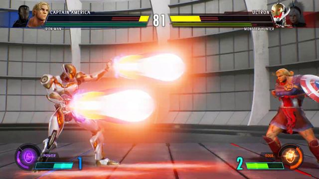 Gladiator America & Iron Man vs Monster Hunter & Ultron (Hardest AI) - Marvel vs Capcom Infinite смотреть онлайн