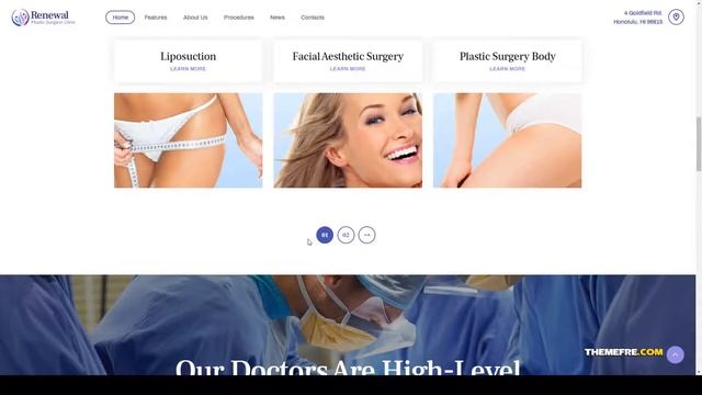 Renewal Plastic Surgery Clinic Medical WordPress Theme dentist surgery Build Website смотреть онлайн