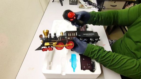 Review big scale train set railking lechengfeng classic steam train toy with remote beautiful train