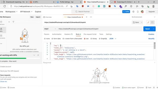 How to use the Dreambooth inpaint with Postman - Stable Diffusion API смотреть онлайн