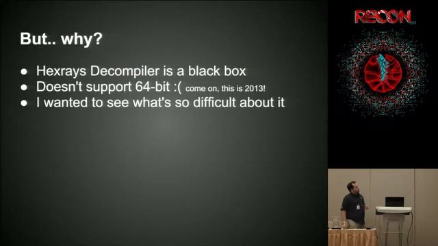 REcon 2013 - Python bindings for HexRays Decompiler (Francois Chagnon) смотреть онлайн