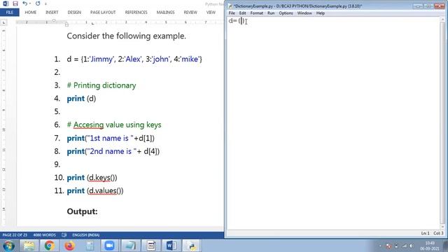 PYTHON DICTIONARY DATATYPE смотреть онлайн