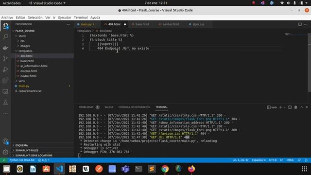 14 Controlando errores en Flask смотреть онлайн