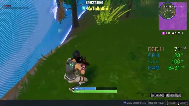 $50 AMD Radeon R7 260X -- Intel Core i5-8400 -- Fortnite Battle Royale FPS Test 1080p Low смотреть онлайн