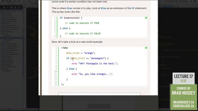 Else [#17] Code Dynamic Websites with PHP смотреть онлайн