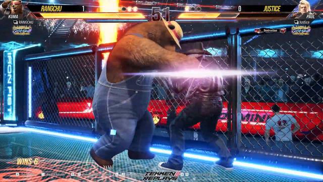 T8 🔥 Justice (Paul) vs Rangchu (Kuma) 🔥 Tekken 8 смотреть онлайн