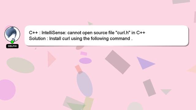 C++ : IntelliSense: cannot open source file "curl.h" in C++ смотреть онлайн