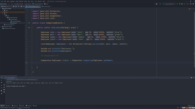 Java. Sort. Comparator. смотреть онлайн