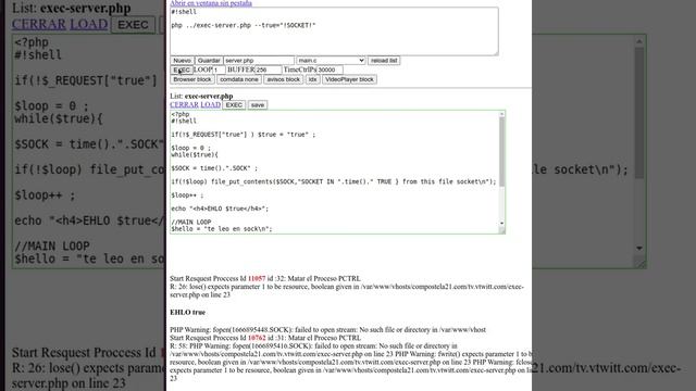 Probando la consosa creé un archivo tipo SockeT en PHP смотреть онлайн