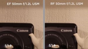 Сравнение, тест объективов Canon EF 50mm f/1.2L USM и RF 50mm f/1.2L USM