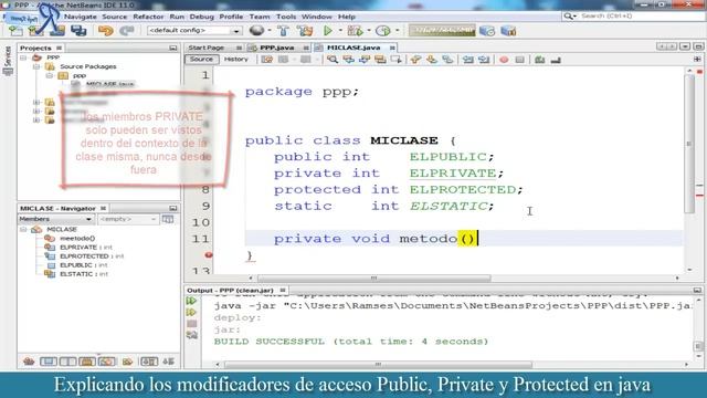 Explicando los modificadores de acceso Public, Private y Protected en java смотреть онлайн