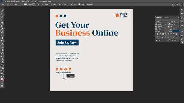Business Instagram Post Design in Adobe Photoshop смотреть онлайн