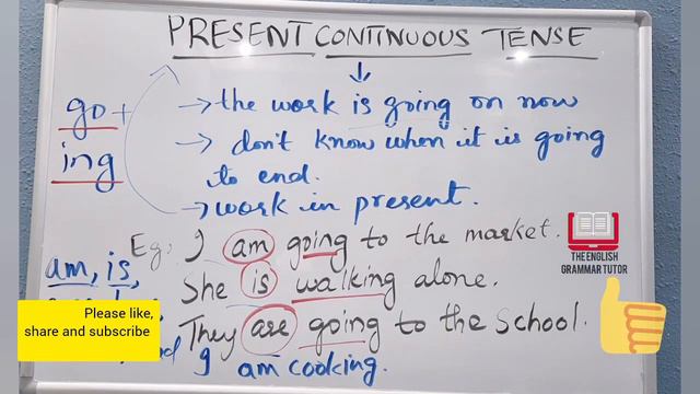 Learn English tenses : PRESENT CONTINUOUS TENSE #tenses #englishgrammar смотреть онлайн