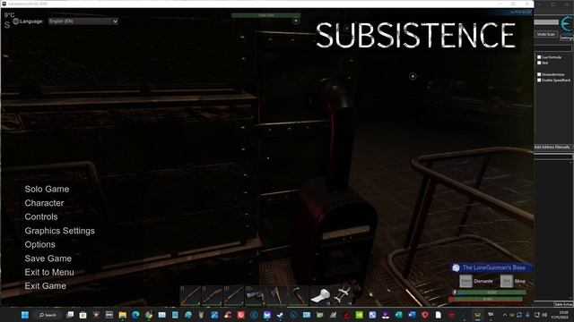 Subsistence Game (Cheat Engine) How to get infinite items. смотреть онлайн