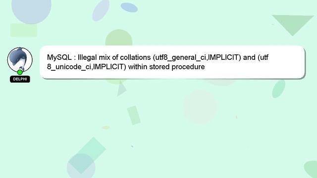 MySQL : Illegal mix of collations (utf8_general_ci,IMPLICIT) and (utf8_unicode_ci,IMPLICIT) within смотреть онлайн