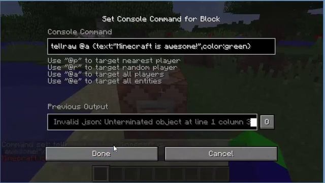 Minecraft /tellraw command tutorial part 1 (colours, bold text,etc) смотреть онлайн