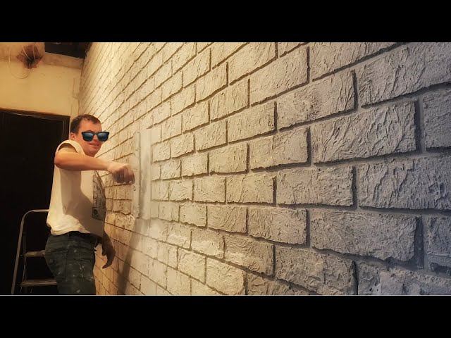 Декор стены обычной штукатуркой в лофт стиле или фальшь кирпичики своими руками очень подробно. смотреть онлайн