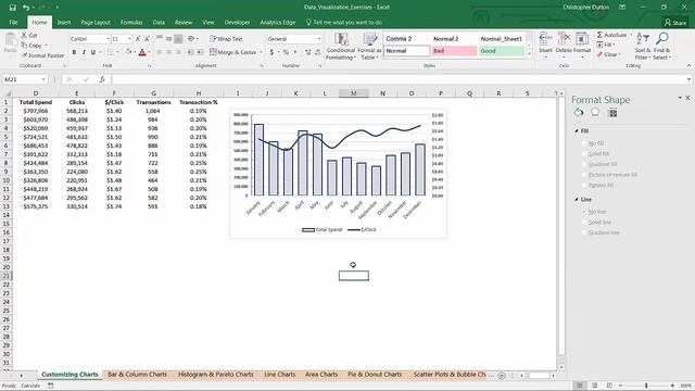 Custom Chart Templates in Excel 2016 смотреть онлайн