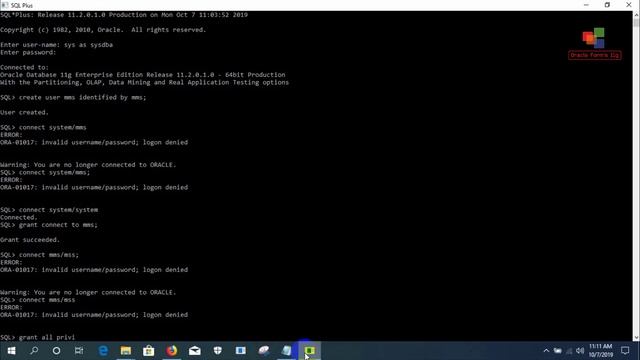 How to create an user and to grant all privileges to them in Oracle database смотреть онлайн