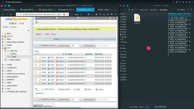 Hari #7 - Menyimpan Data Sensor Menggunakan Protokol MQTT Dengan NodeJS dan MariaDB / MySQL смотреть онлайн