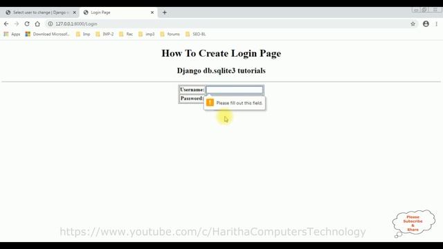 Django Login Logout Authentication Form With db sqlite3 смотреть онлайн