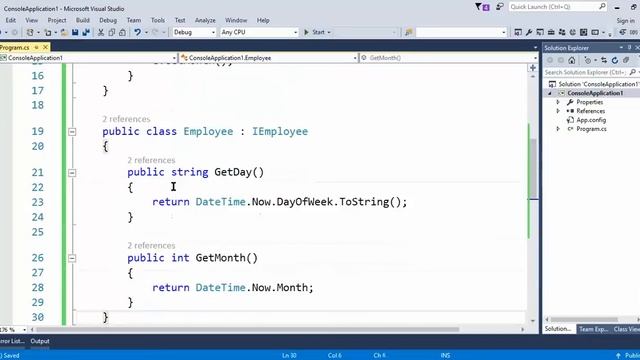 Part 12 .Net C# OOPS, How to call implicit and explicit interface methods? смотреть онлайн