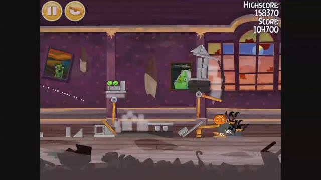 Angry Birds Seasons - Haunted Hogs 2-3 - Walkthrough 3 Stars смотреть онлайн