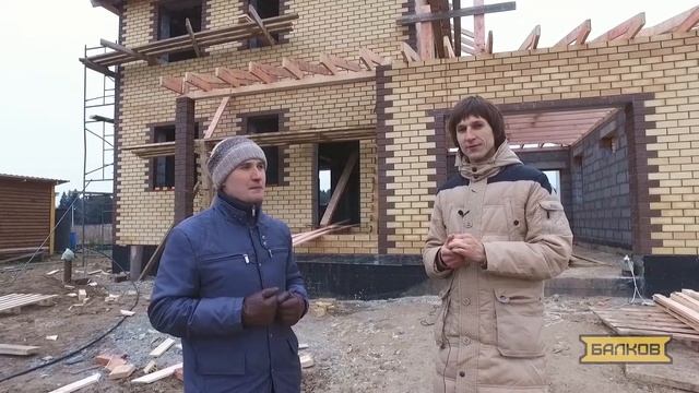 Дом из газобетона "Теплит" с облицовкой кирпичом смотреть онлайн