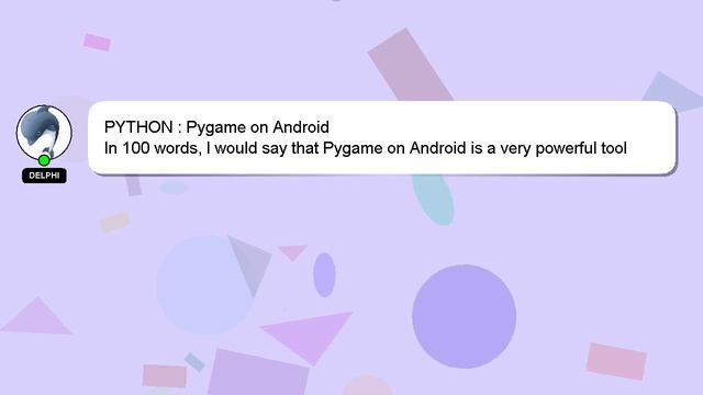 PYTHON : Pygame on Android смотреть онлайн
