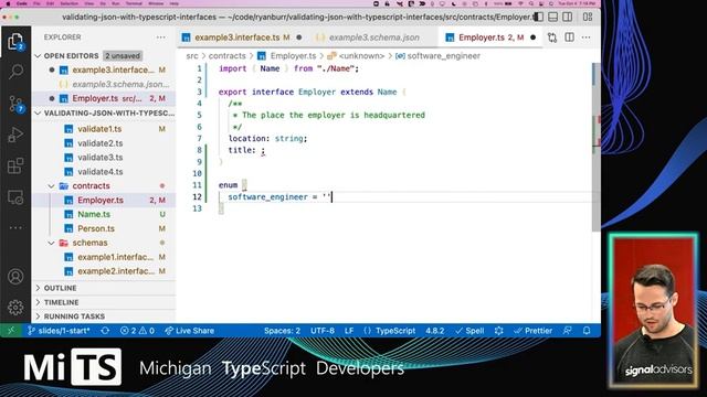 Validating JSON with TypeScript Interfaces; JSON Schema, TSDoc смотреть онлайн