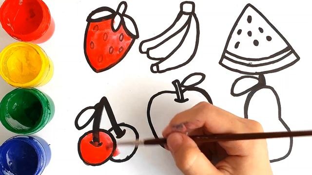 How to draw fruit drawings for kids смотреть онлайн