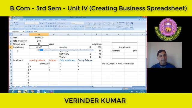 Creating business spreadsheet | DU | Bcom 3rd Sem | #spreadsheet #du #delhiuni #excel #business #so смотреть онлайн