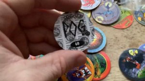 Фишки,Кепсы,,POG ORIGINAL VINTAGE TM & c 1994 WPF сравнил фишки старого  времени
