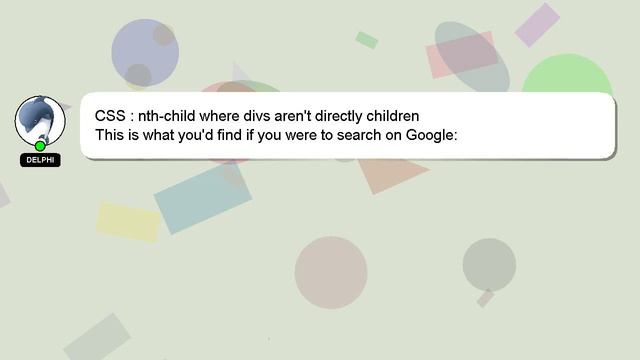 CSS : nth-child where divs aren't directly children смотреть онлайн