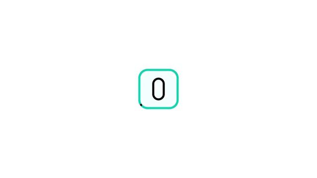 0 number Lottie JSON animation смотреть онлайн