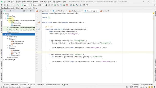 Pass Data Between Activities in Android - learn to pass string, object, list of objects to activity смотреть онлайн