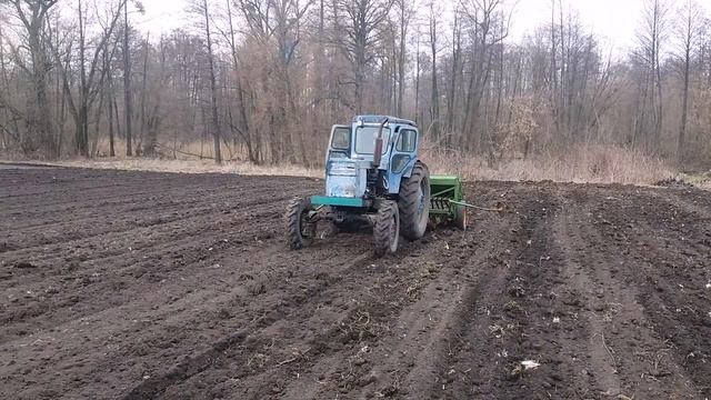 Трактор Т 40 c севалкой AMAZONE D7 смотреть онлайн