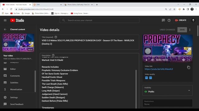 HOW TO DO Content Creation For YOUTUBE / DESTINY 2: Sharing My SECRETS: Boost YouTube's Algorithm смотреть онлайн