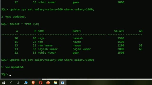SQL tutorial 18 |COMPARISON Operators with DML Commands |Relational Operators in SQL (hindi) смотреть онлайн