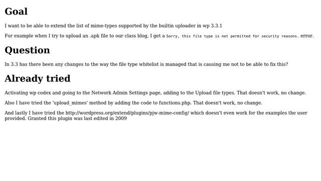 Wordpress: Extend the list of MIME-types supported by the builtin uploader in 3.3 смотреть онлайн