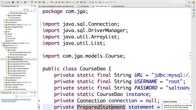0011025 java course model, dao, service, find all courses смотреть онлайн